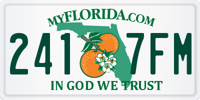FL license plate 2417FM