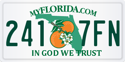 FL license plate 2417FN