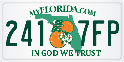 FL license plate 2417FP