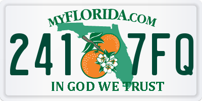 FL license plate 2417FQ