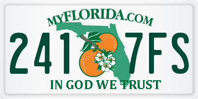 FL license plate 2417FS