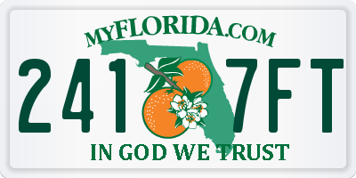FL license plate 2417FT