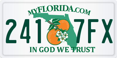 FL license plate 2417FX