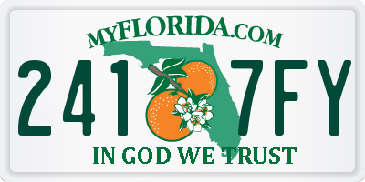 FL license plate 2417FY