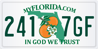FL license plate 2417GF