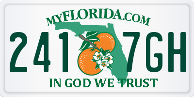 FL license plate 2417GH