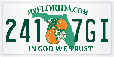 FL license plate 2417GI