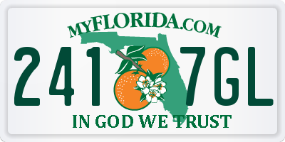 FL license plate 2417GL