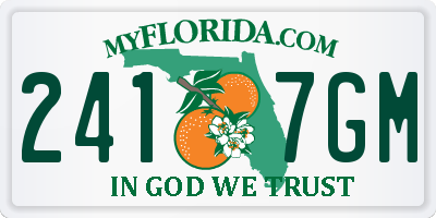 FL license plate 2417GM