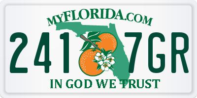 FL license plate 2417GR
