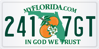 FL license plate 2417GT