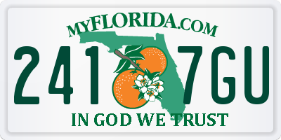 FL license plate 2417GU