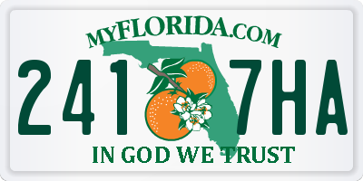 FL license plate 2417HA