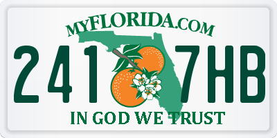 FL license plate 2417HB