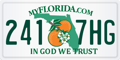 FL license plate 2417HG