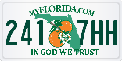 FL license plate 2417HH