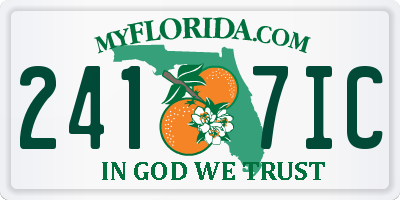 FL license plate 2417IC