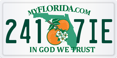 FL license plate 2417IE