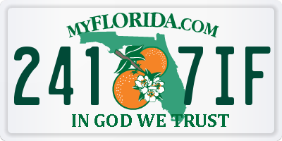 FL license plate 2417IF