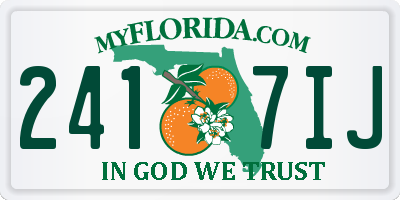 FL license plate 2417IJ