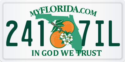 FL license plate 2417IL