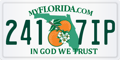FL license plate 2417IP
