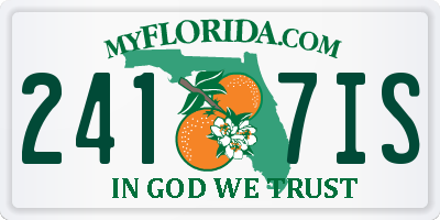 FL license plate 2417IS