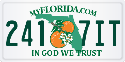 FL license plate 2417IT