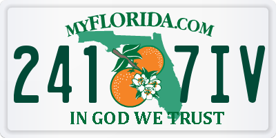 FL license plate 2417IV