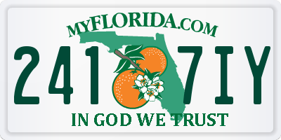 FL license plate 2417IY