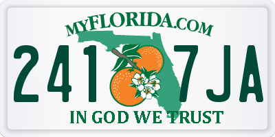 FL license plate 2417JA