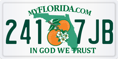 FL license plate 2417JB
