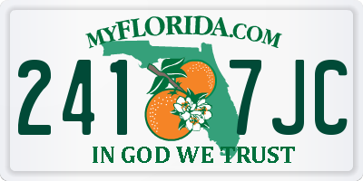 FL license plate 2417JC