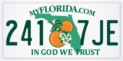 FL license plate 2417JE