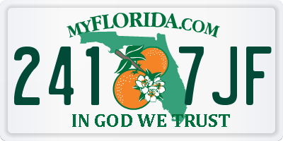 FL license plate 2417JF