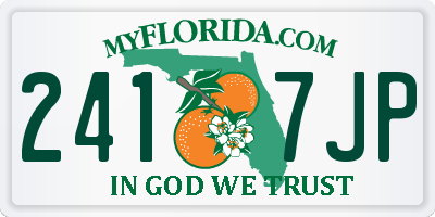 FL license plate 2417JP