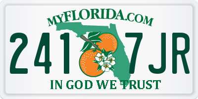 FL license plate 2417JR