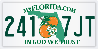FL license plate 2417JT