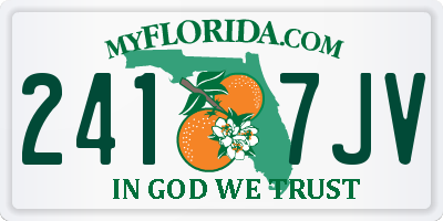 FL license plate 2417JV