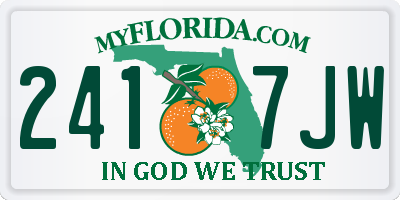 FL license plate 2417JW