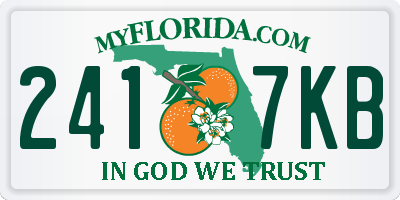 FL license plate 2417KB