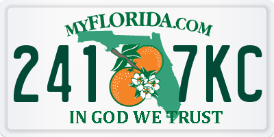 FL license plate 2417KC