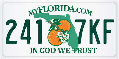 FL license plate 2417KF