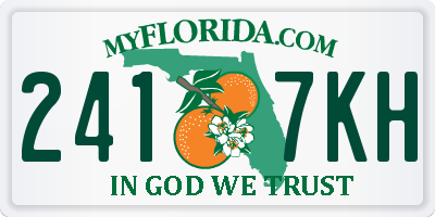 FL license plate 2417KH