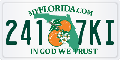 FL license plate 2417KI