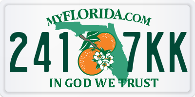 FL license plate 2417KK