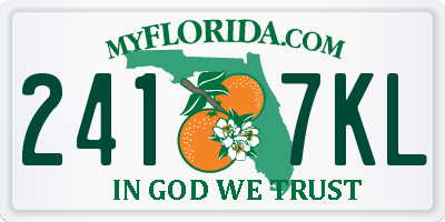 FL license plate 2417KL