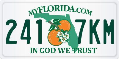 FL license plate 2417KM