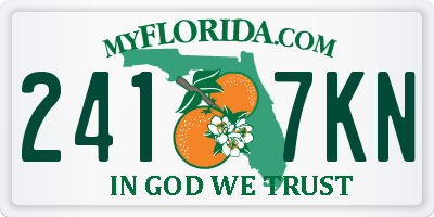 FL license plate 2417KN