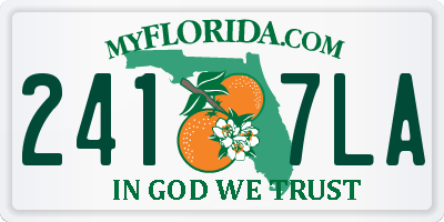 FL license plate 2417LA
